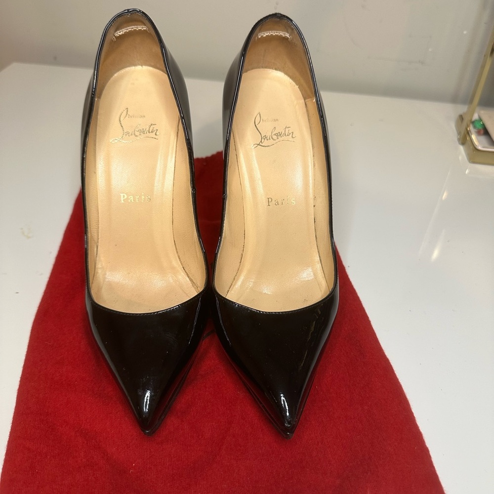 Christina louboutin Pigalle Platform Heels patent Black